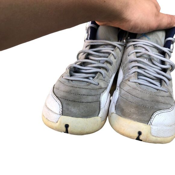 RARE 2016 Air Jordan 12 Retro Grey University Blue Size 6.5 - Picture 6 of 16